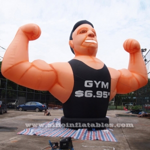 gym publicité gonflable fitness muscle homme
