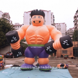 la publicité gonflable de remise en forme musculaire homme