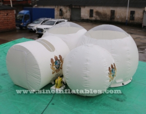 Tente gonflable de camping gonflable de grand dôme blanc
