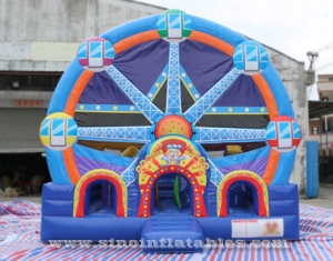  Ferris Château gonflable gonflable pour enfants de la roue avec glissière