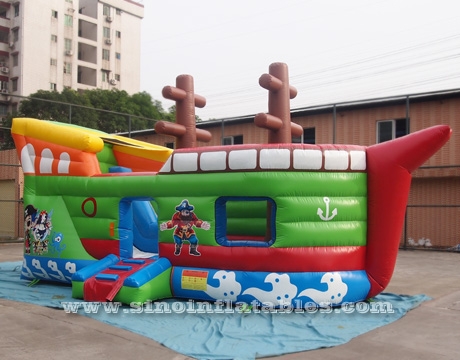 commercial grade kids inflatable pirate ship with slide