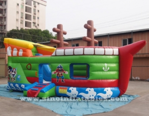 bateau pirate gonflable pour enfants de qualité commerciale avec toboggan