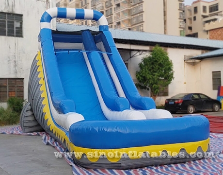 kids party inflatable water slide with pool