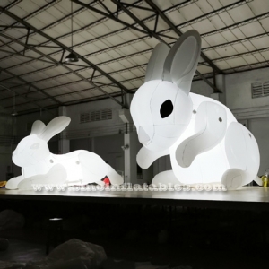 grands lapins gonflables publicitaires avec lumières LED