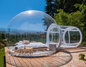 Tente de camping de bulle gonflable transparente