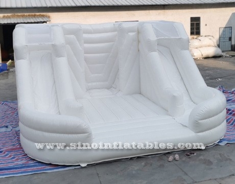 kids all white inflatable jumping castle