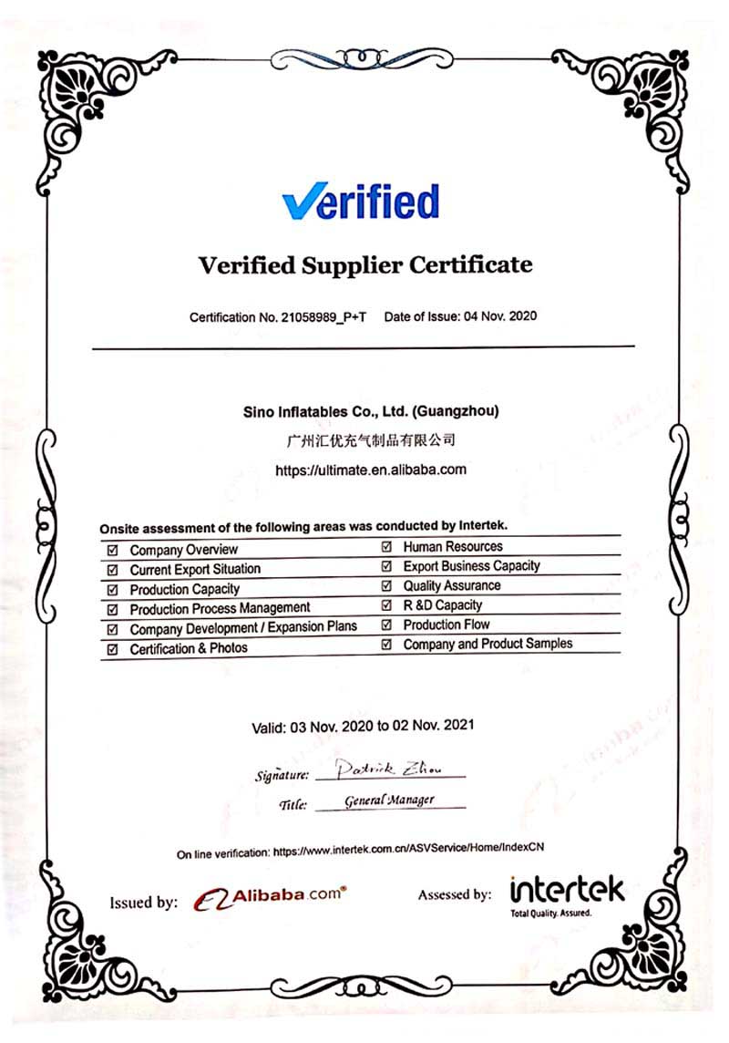 certificat bv pour inspection d'usine